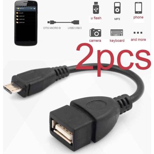 2x Micro USB OTG Cable Female to Male Adapter for Samsung HTC Smartphone Tablet new