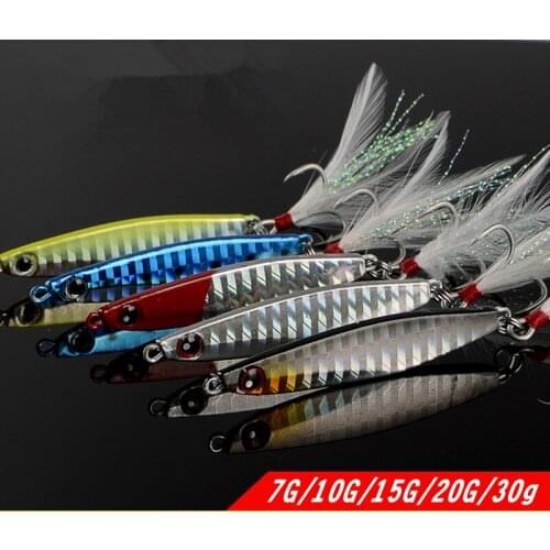 7g-30g Jigs Fishing Lure Shore Long Range Casting Bait Shot Small Jigbait Metal Lures Spoon Day Night Fishing Glow in Dark