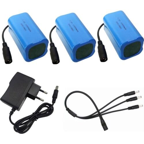 7.4V 12000Mah 6000Mah Lipo Battery with Charger For T188 T888 2011-5 V007 C18 H18 Remote Control RC Fishing Bait Boat toys Parts