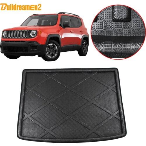 Buildreamen2 For Jeep Renegade (BU) Car Rear Trunk Mat Boot Liner Cargo Floor Tray Carpet Mat 2014 2015 2016 2017 2018
