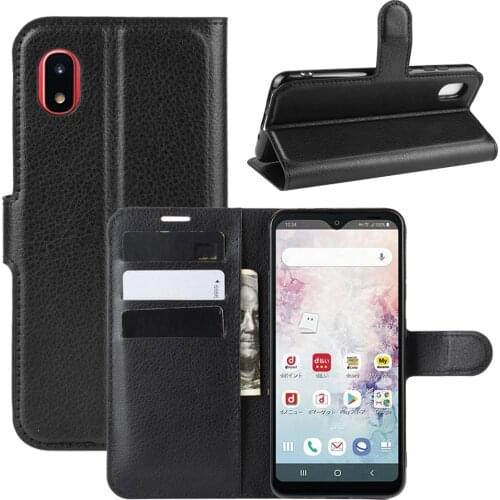 A102J Case for Samsung Galaxy A21 SC-42A SCV49 SC42A Cover Wallet Card Stent Book Style Flip Leather Protect black SM A215 A215F