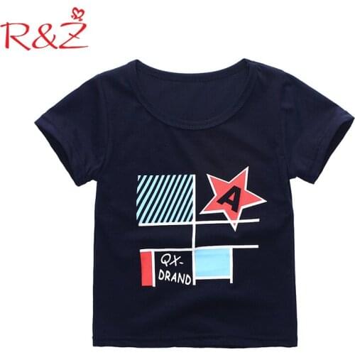 R&Z Childrens Clothing 2018 Summer New Short Sleeved Boys and Girls All-match O-Neck Cotton Boys T-Shirts Print Kids Clothes k1