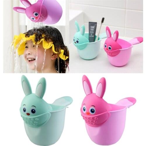 Baby Bath Waterfall Rinser Kids Children Shower Shampoo Rinse Cup Cute Cartoon Shower Washing Head Watering Spoon Bathing Cups