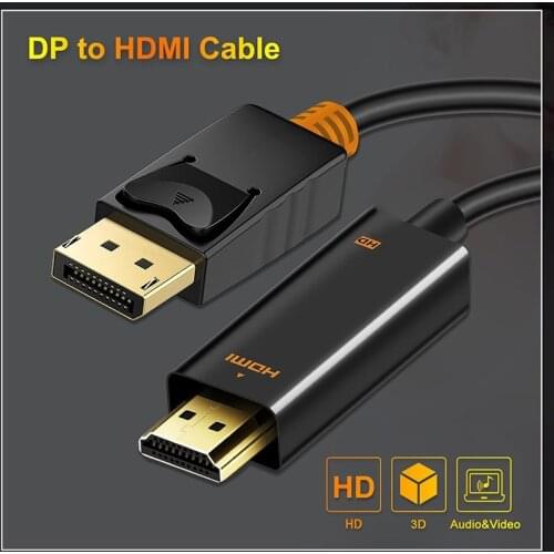 For HDTV Projector Laptop PC C072 DisplayPort To HDMI-compatible Cable 4K DP to HDMI-compatible 1080P/4K 60hz Converter DP 1.2