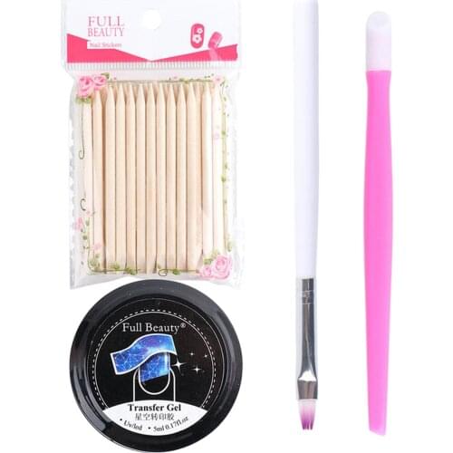 Nail Art Foil Transfer Gel New Year Christmas UV LED Varnishes Nail Art Adhesive