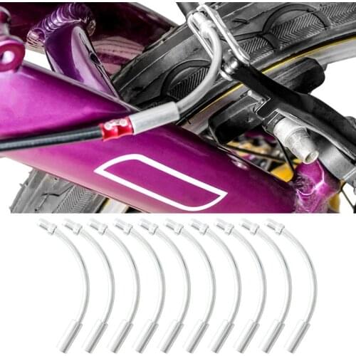 10Pcs/Set MTB Mountain Bike V Brake Noodles Cable Guide Bend Tube Pipe Sleeves Protector Hose Brake Noodle and Boot Set