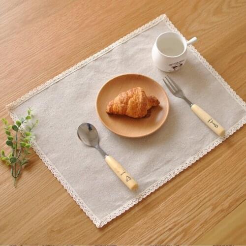 Cotton And Linen Cloth Art Western Placemat Japanese Style Simple Creative Coaster Office Mat