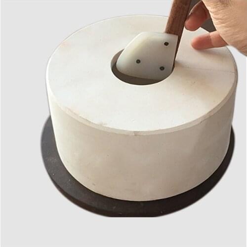 Pottery Teapot Making Tool ,Teapot Body Model Professional Ceramic Pottery Tool Artist Suggest Wood Handle Rubber Head