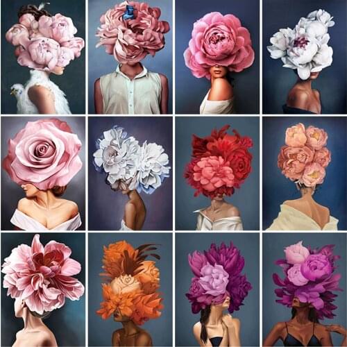 Full Square Round Diamond Painting Landscape Flower 5D Beautiful Girl Diamond Embroidery Mosaic Cross Stitch Home Decor Gift