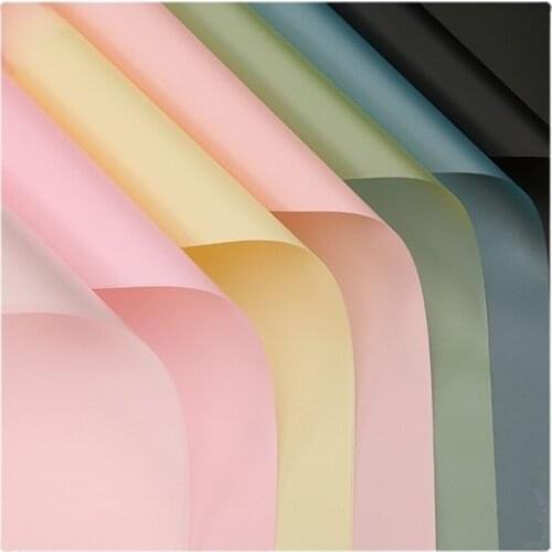 Korean Fog Surface Pure Color Waterproof Plastic Flower Bouquet Wrapping Paper Material
