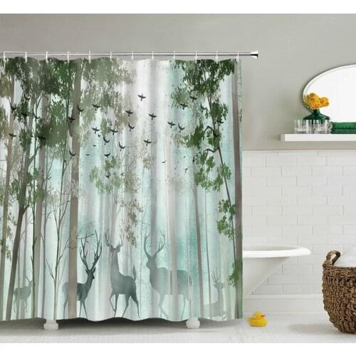 Colorful Modern Shower Curtain 3d Bathroom Curtain With Hooks Decorative Partition Screen 180*240 Polyester Washable Cloth