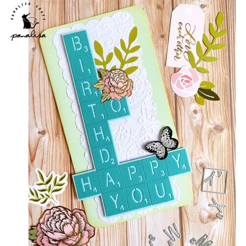 Panalisacraft square alphabet letters Metal Cutting Dies Craft Dies Scrapbooking Card Making Album Embossing Stencil Die Cut