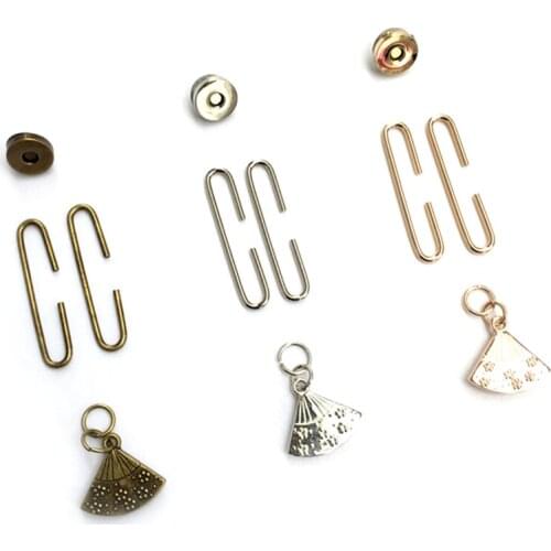 10Pcs Fan Shape Plum Blossom Metal Frame Clutch Magnetic Buckle Purse Kiss Clasp Lock Handbag Handle Part