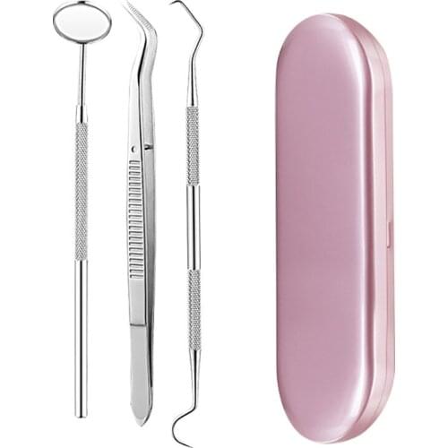 Stainless Steel Dental Instruments Kit Dental Examination Tooth Mouth Mirror Probe Scaler Set Teeth Clean Hygiene Dental