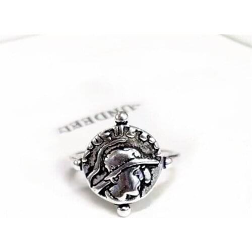 New Fashion Hipster Creative Thai Silver Carved Portrait 925 Sterling Silver Jewelry Personality Popular Opening Rings SR510