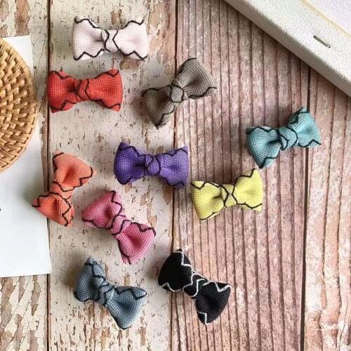 Wholesale 50pcs Fashion Cute Hair Bow Hairpins Mini Bowknot Hair Clips Princess Headwear Girls Hair Accessories