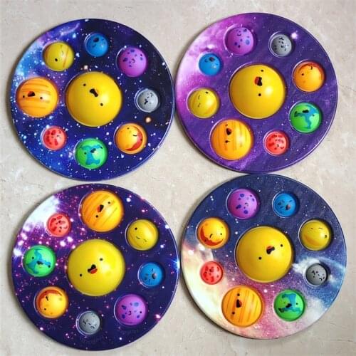 Pop it Planet Finger Pressing, Decompression, Eight Planets, Decompression Toys, Educational Toys, Fingertip Spinners