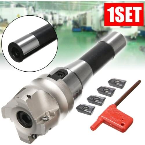 R8/MT2/MT3 Straight Shank Arbor 400R 50MM Face End Mill Cutter APMT1604 Carbide Insert T Spanner Wrench Machine Tools