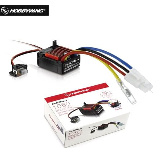 HobbyWing QuicRun 1060 60A Brushed Electronic Speed Controller ESC With Switch Mode BEC For 1:10 RC Car Waterproof For RC Car