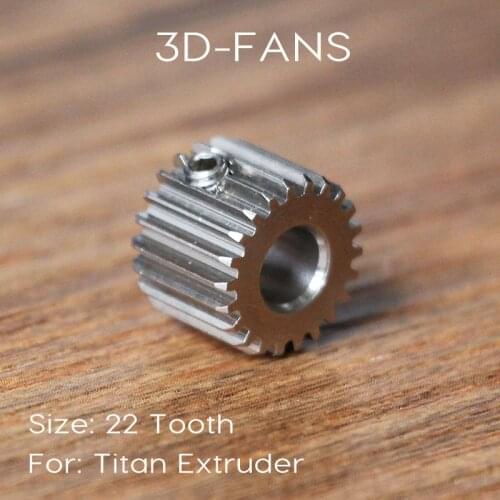 1Pcs E3D Titan Extruder Gear 22 Tooth Modulus 0.5 Stainless Steel Gear for 3D printer