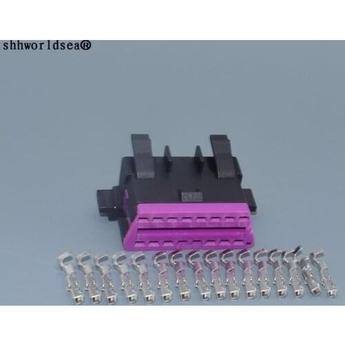 Shhworldsea 16pin 1.8mm OBD Diagnostic Socket Plug Connector Socket Housing For AUDI VW SKODA 3A0 972 695/695 A