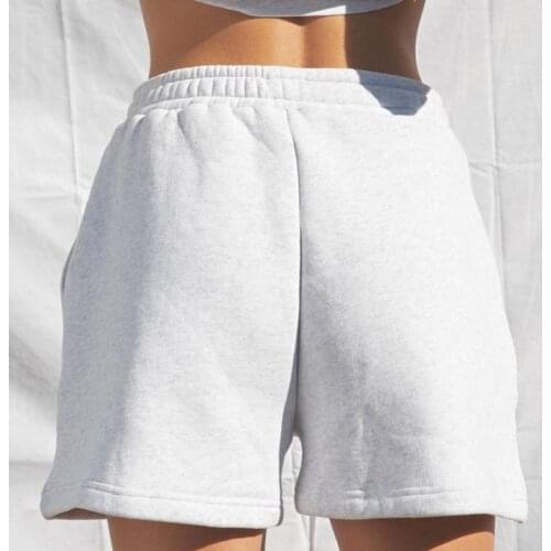Women Shorts Solid Color Slim High Waist Pockets Wide Leg Shorts Sports Summer Womens Clothing Streetwear Shorts 2021