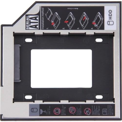 Universal 2.5 2nd 9.5mm Ssd Hd SATA Hard Disk Drive HDD Caddy Adapter Bay For Cd Dvd Rom Optical Bay Hot New