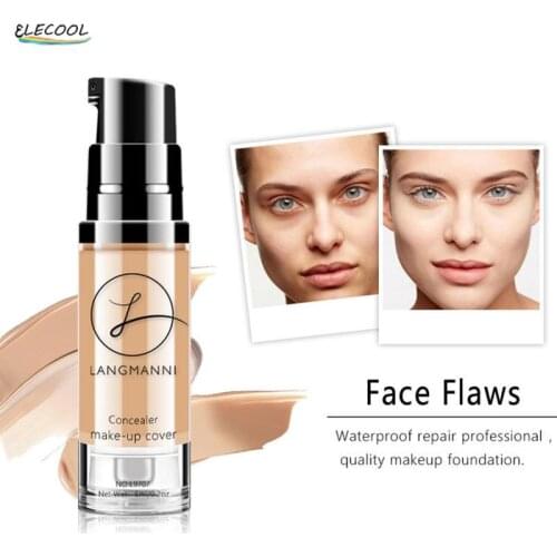 ELECOOL Moisturizing Foundation Air-permeable Natural Brightening Makeup BB Cream Waterproof Face Liquid Cosmetics Beauty Tools