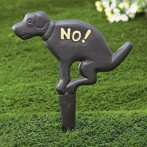 No Pooping Yard Sign Cast Iron Dog Poop Yard Sign Stop Dogs From Pooping On Your Lawn For Outdoor Lawn Garden Yard Home Decor
