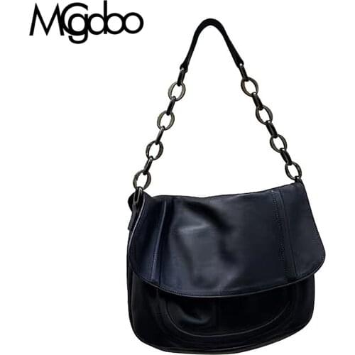 Mgcdoo Women Shoulder Bag Thick Chain Sling Bag Large Capacity Handbag Casual Leather Street Bag Fashion Bag