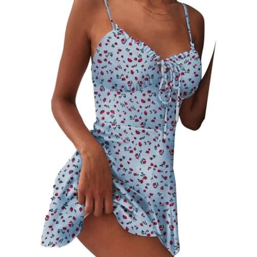 Womens Sleeveless Printed Dresses, Ladies Summer Fashion Dresses, Party Shopping, Daily Wear, Soft And Skin-Friendly