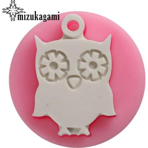 1PCS UV Resin Jewelry Liquid Silicone Mold Lovely Animal Owl Charms Resin Molds For DIY Necklace Pendant Charms Making Jewelry
