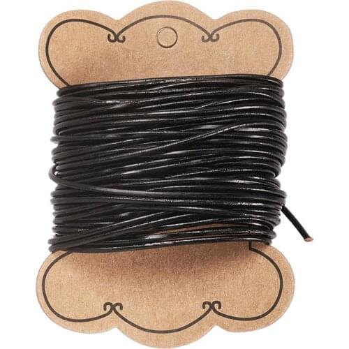10m/lot Cowhide Leather Cord 2mm , Leather Jewelry Cord For Bracelet & Necklace DIY Making, Black
