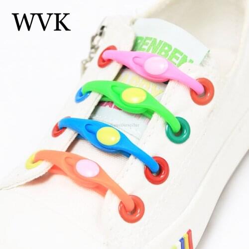 12pcs Elastic Loop Silicone Shoelaces No Tie Shoe laces Rubber Sneaker Shoelace Adults kids Lazy Laces One size fits all shoes