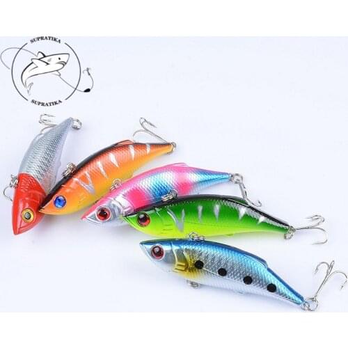 5Pcs/Lot Crankbait VIB Fishing Bait Lures 8cm/11.8g Artificial Pesca Isca Jerkbaits With 2 Treble Hooks Wobblers For Fishing