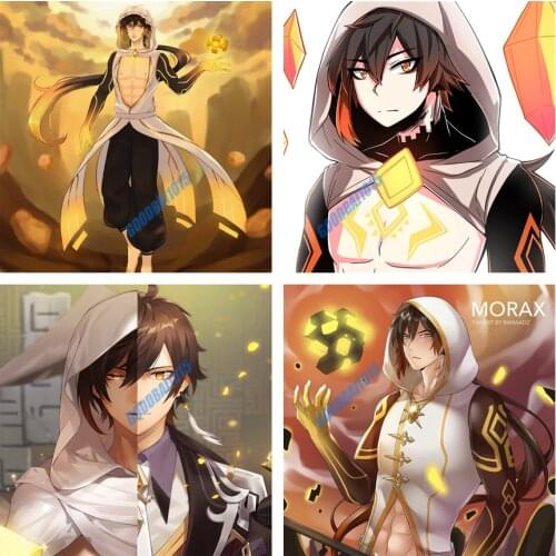 5D Diamond Painting Art Diy Home Decor Diamond Embroidery Mosaic Zhongli Genshin Impact Game Anime Character Cross Stitch Kits