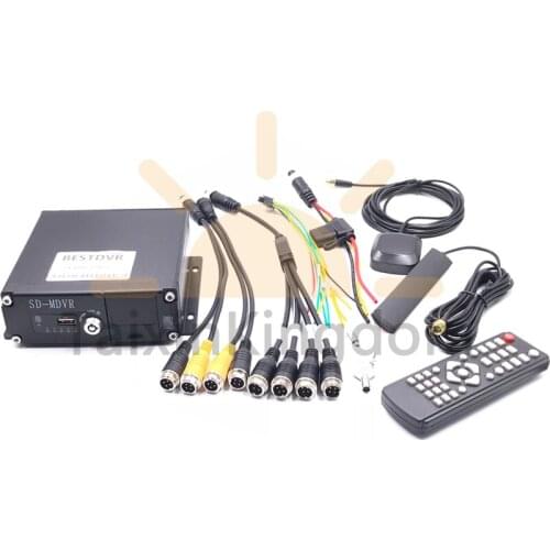 8 ~ 36V wide voltage escort / fire truck 8-channel dual SD card mdvr HD video remote monitoring positioning 3G 4G GPS host
