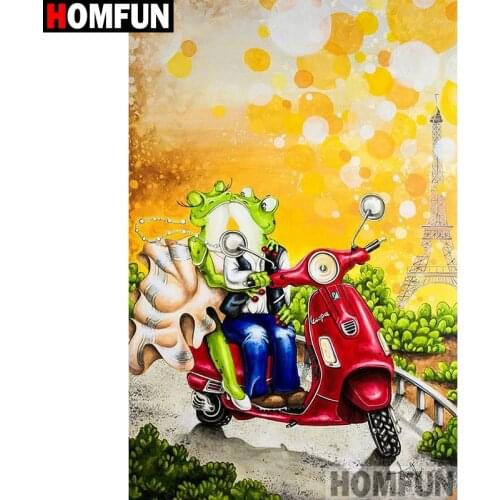 HOMFUN Full Square/Round Drill 5D DIY Diamond Painting "Animal frog" Embroidery Cross Stitch 5D Home Decor Gift A00624