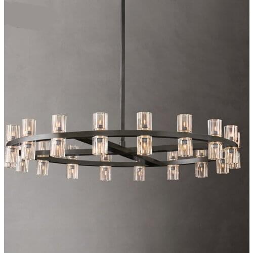 Arcachon Round Chandelier Lighting Modern Vintage Crystal Chandelier Pendant Hanging Light Restaurant Lighting