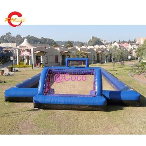 Free ship to door!12x6m/15x8m/20x10m inflatable football field/inflatable soccer pitch arena, durable oxford soccer playground