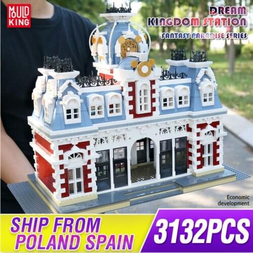 Mould King Streetview Building Blocks The Station of The Creamland Model sets MOC Assembly Bricks Kids DIY Toys Christmas Gifts