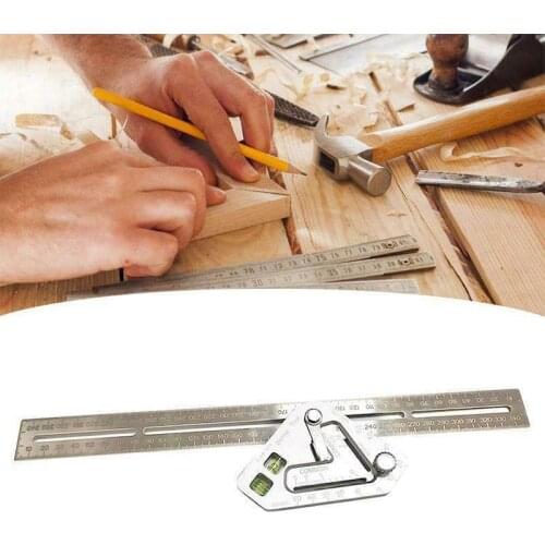 Multifunction Woodworking Triangle Ruler Angle Ruler Revolutionary Carpentry Measuring Tool Stainless Steel Aluminum Alloy
