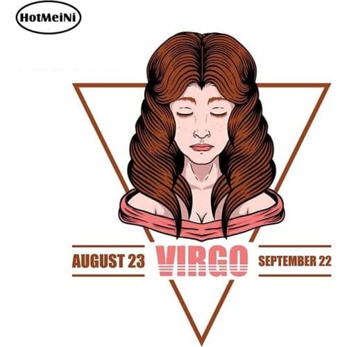 HotMeiNi 13cm x 10.6cm for Virgo August 23 September Decal Windows Scratch-Proof Cartoon Car Stickers Personality Decoration