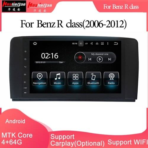Hualingan For Benz R class,9 inch Android car multimedia system MTK Core 4G internet 64G storage WIFI Carplay
