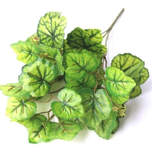 Fake leave plant Artificial plant plastic flower green grass Home Decor fake plant for wedding party garden artificial flower