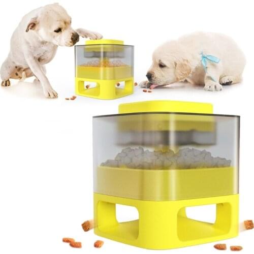Pet Dogs Catapult Puzzle Training Slow Food Dispenser Feeder Leaking Device Interactive Toy For Cats Dogs Pet Supplies