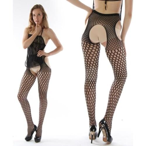 Hot Sale Women Elastic Skinny Pantyhose Comfortable Open Crotch Fashion Sexy Slim Tights Long Stockings 1018