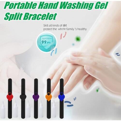 Fashion Adult Kids Wristband Hand Dispenser Love Heart Dial Patting Circle Hand Sanitizer Dispensing Portable Bracelet FN50