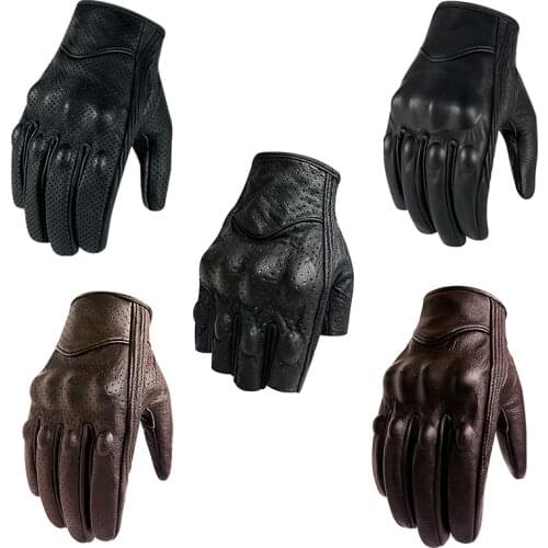 Motorcycle Gloves Leather Touch Screen Summer Mitten Half Finger Men Women Racing Cycling Glove Luvas Da Motocicleta Os Carros