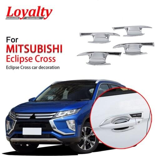 Loyalty For MITSUBISHI Eclipse Cross 2018 2019 Exterior Side Door Handle Bowl Trim Cup Hub Cover Matte Silver Auto Styling